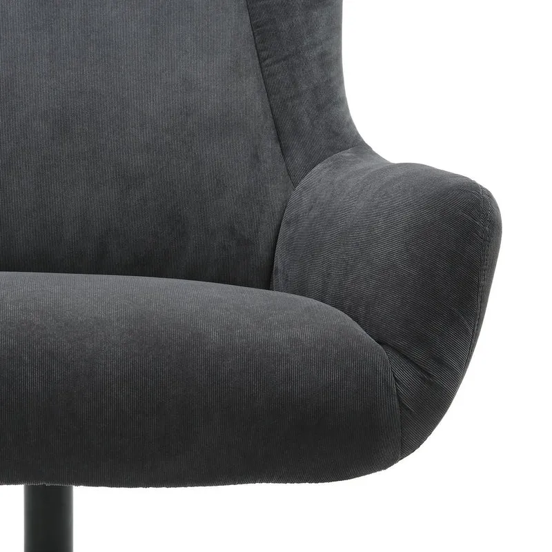 SalesFever Relaxsessel Haven mit Hocker – Cord Grau