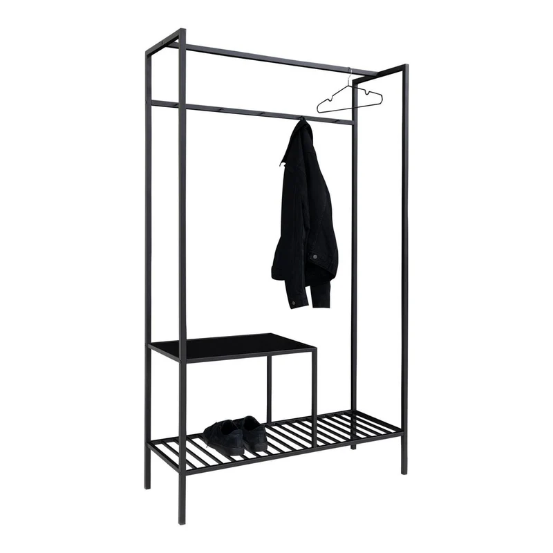 House Nordic Vita Kleiderschrank – schwarzer Stahl, 101 × 38 × 170 cm