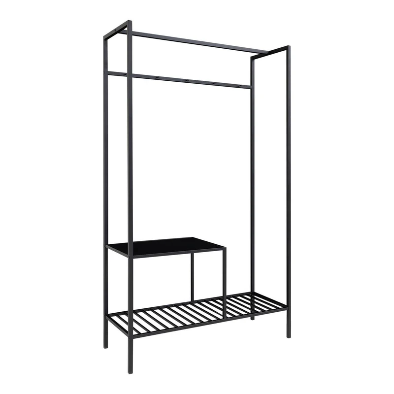 House Nordic Vita Kleiderschrank – schwarzer Stahl, 101 × 38 × 170 cm
