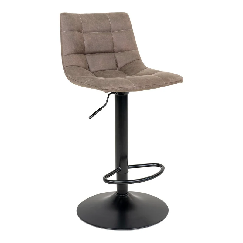 House Nordic Barstuhl Middelfart – Mikrofaser, Stahl, Hellbraun, 43 × 43 × 108 cm, 2er-Set