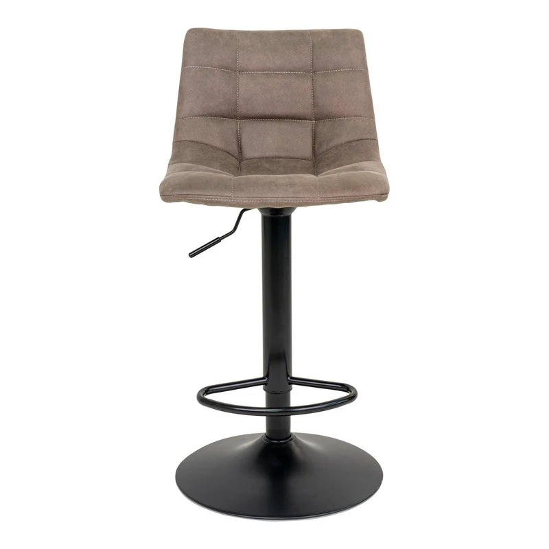 House Nordic Barstuhl Middelfart – Mikrofaser, Stahl, Hellbraun, 43 × 43 × 108 cm, 2er-Set