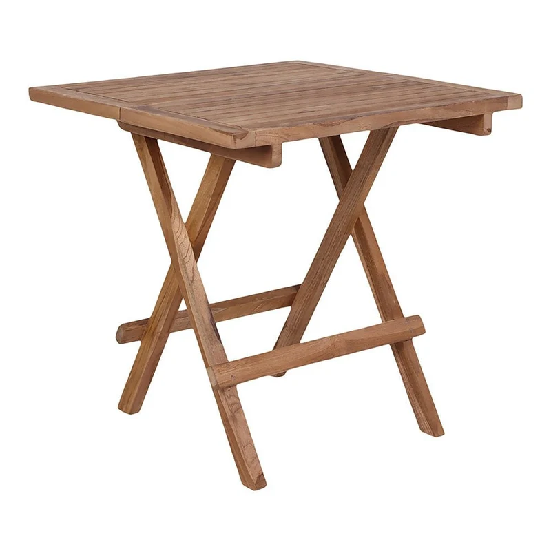 House Nordic Beistelltisch Bilbao – Natur, Teak, 50 × 50 × 50 cm, Teakholz