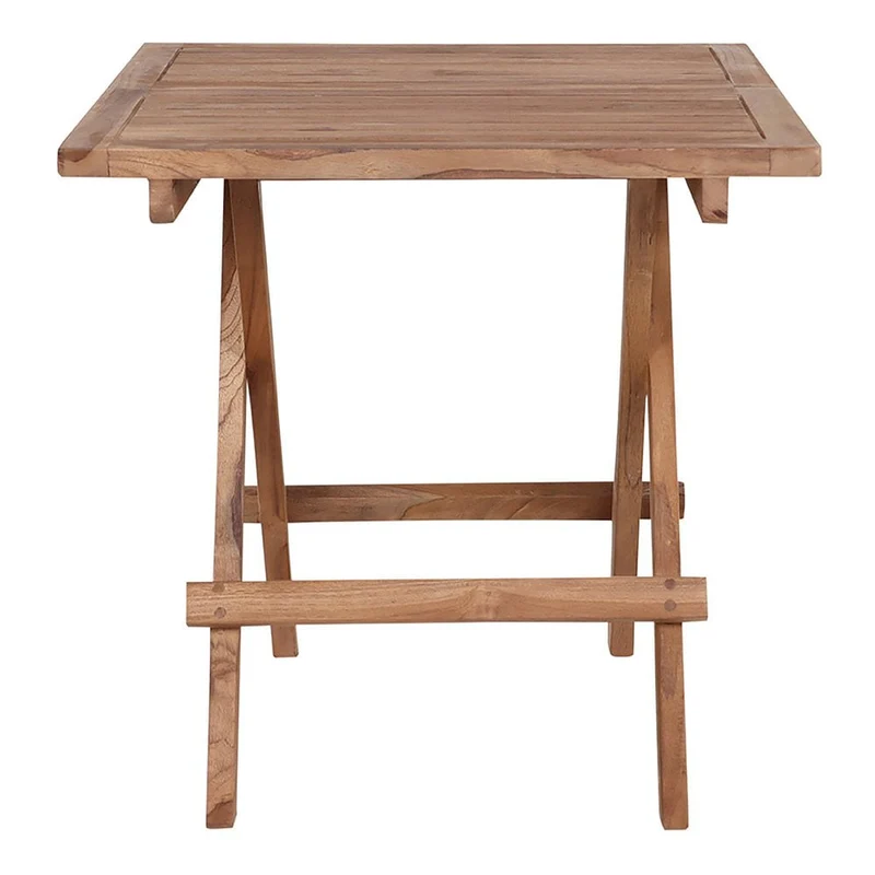 House Nordic Beistelltisch Bilbao – Natur, Teak, 50 × 50 × 50 cm, Teakholz