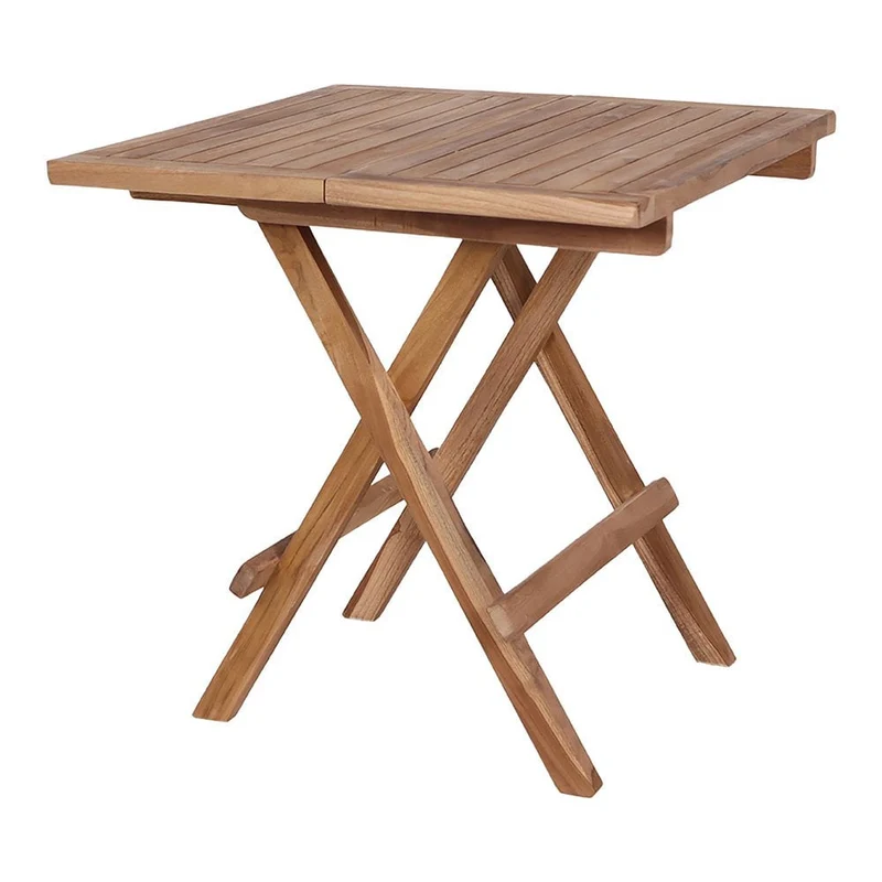 House Nordic Beistelltisch Bilbao – Natur, Teak, 50 × 50 × 50 cm, Teakholz
