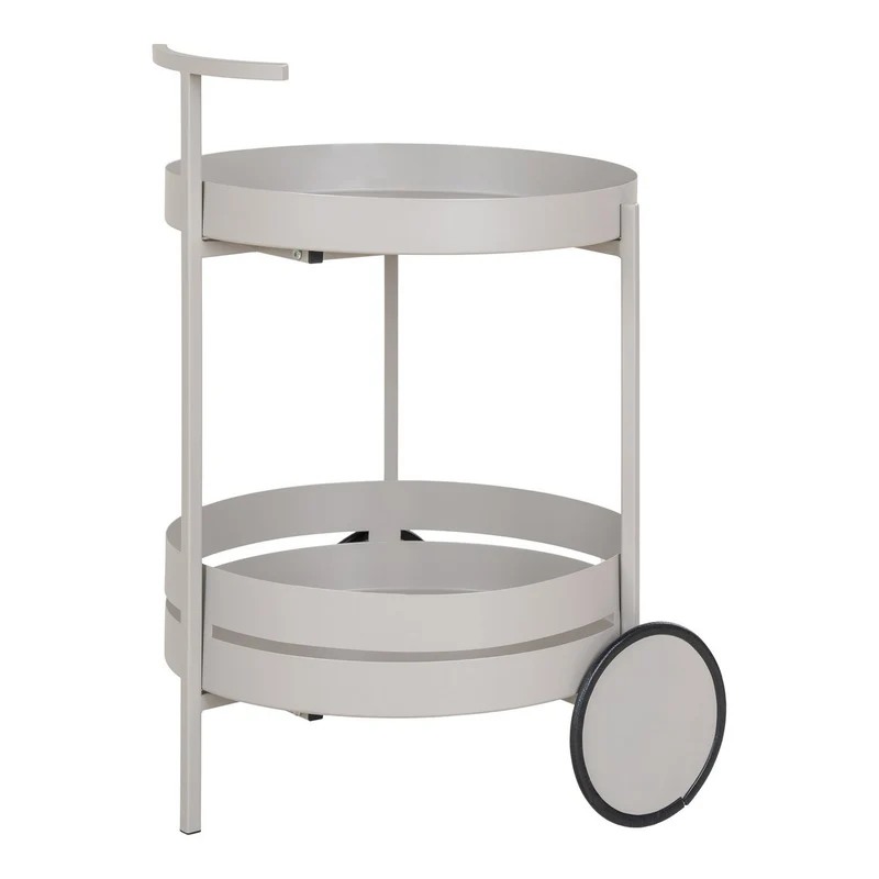 House Nordic Servierwagen Beja – Stahl, kühles Grau, 40 × 49,5 × 61 cm