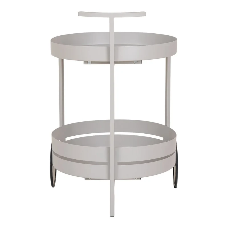 House Nordic Servierwagen Beja – Stahl, kühles Grau, 40 × 49,5 × 61 cm