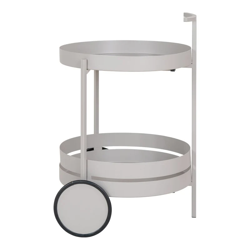 House Nordic Servierwagen Beja – Stahl, kühles Grau, 40 × 49,5 × 61 cm