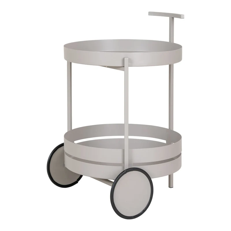 House Nordic Servierwagen Beja – Stahl, kühles Grau, 40 × 49,5 × 61 cm
