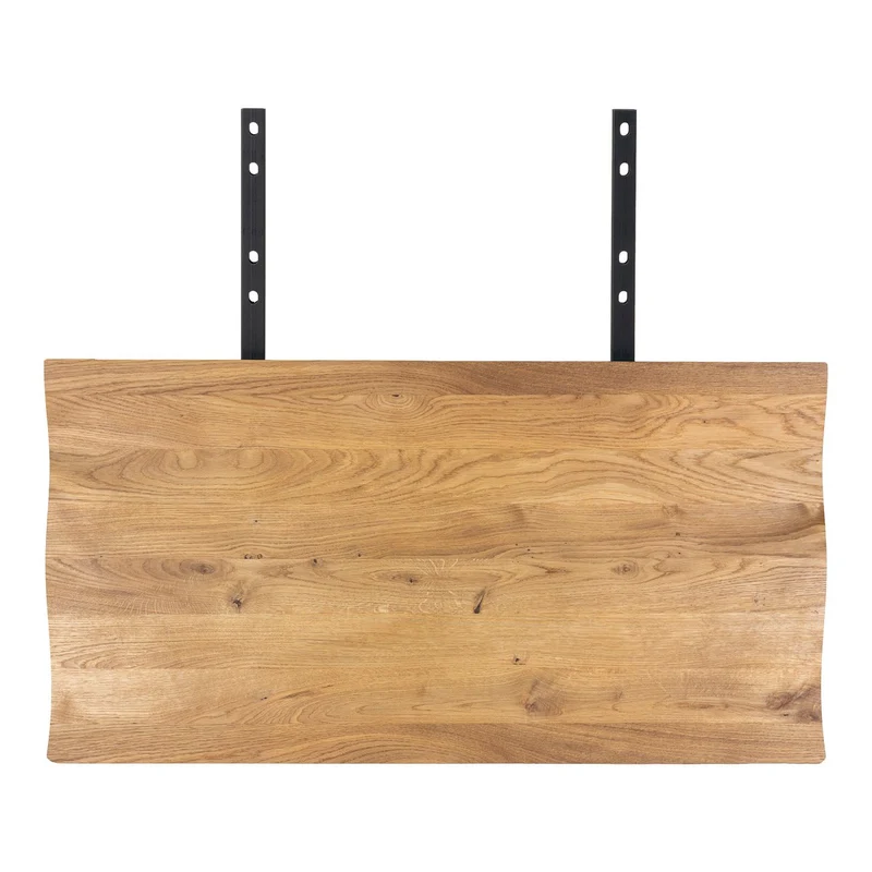House Nordic Verlängerungsplatten für 3 Meter Toulon-Tisch – Wellenkante, Natur, Eiche/Stahl, 100 × 50 × 4 cm, 2er-Set