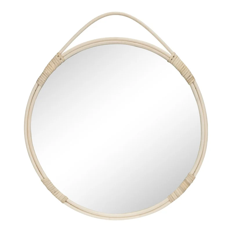 House Nordic Spiegel Malo – Rattan natur, Ø 50 cm