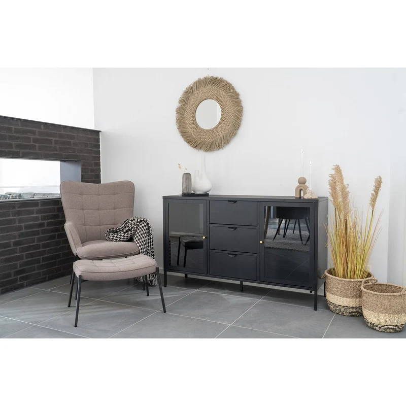House Nordic Wohndecke "Side" – Schwarz/Beige