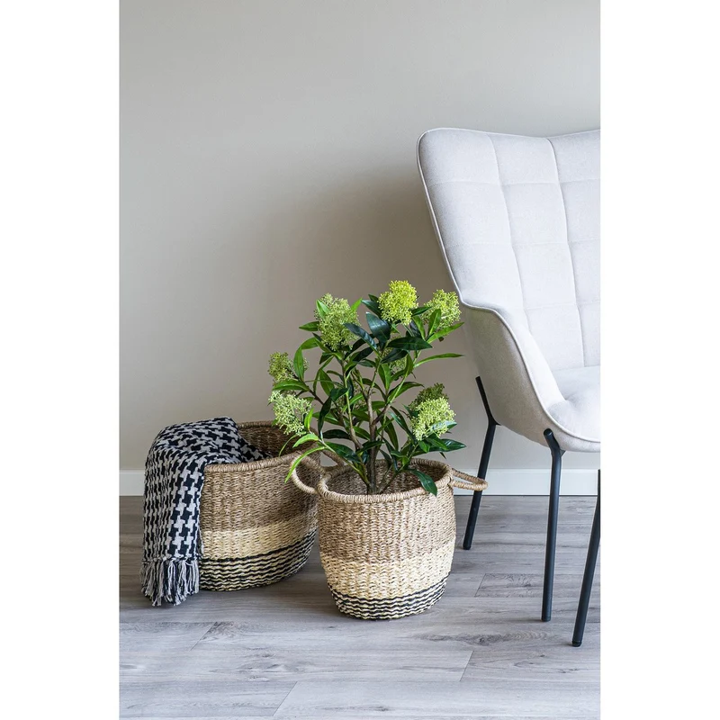 House Nordic Wohndecke "Side" – Schwarz/Beige