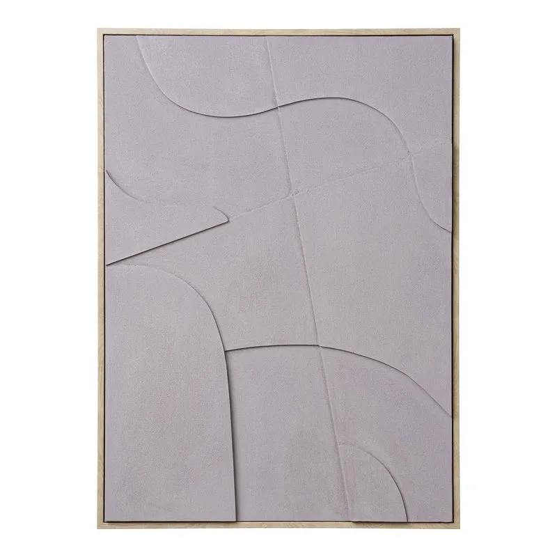 House Nordic Wanddekoration Madeline Relief- Nr. 1 – Sand, 50 × 70 cm, Segeltuch