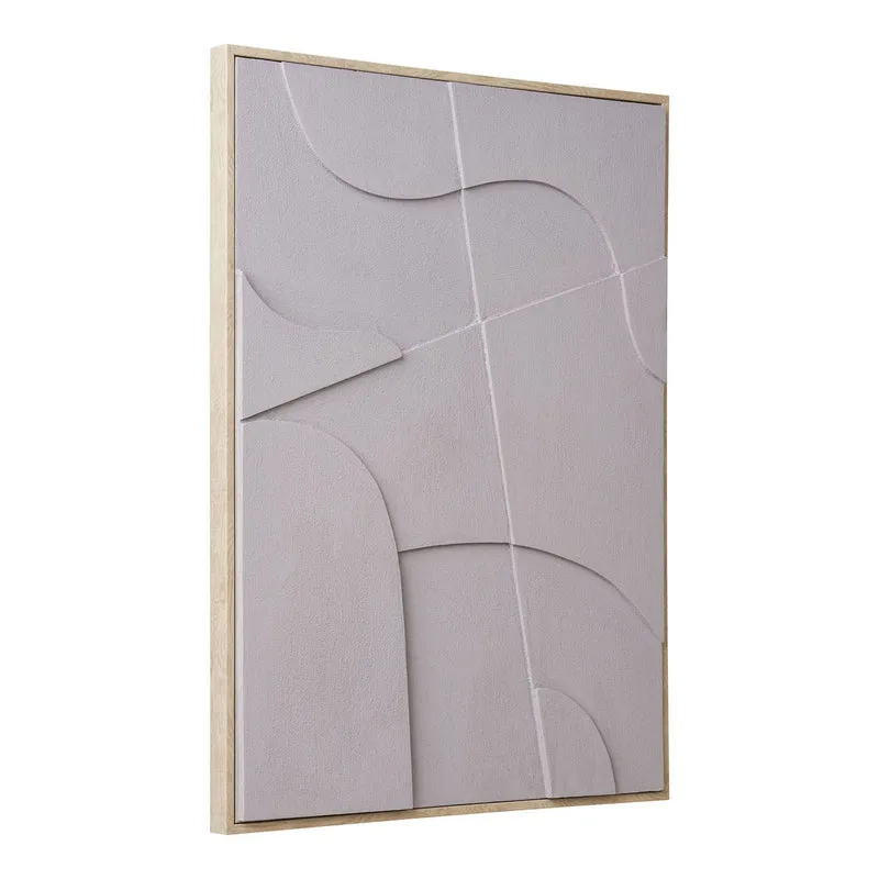 House Nordic Wanddekoration Madeline Relief- Nr. 1 – Sand, 50 × 70 cm, Segeltuch