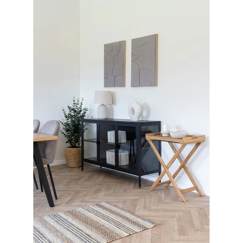 House Nordic Wanddekoration Madeline Relief- Nr. 1 – Sand, 50 × 70 cm, Segeltuch