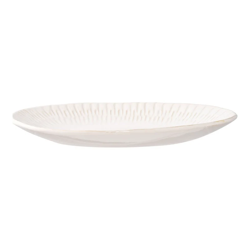 House Nordic Tablett – Weiß, Keramik, 30,5 × 20,3 × 3,8 cm