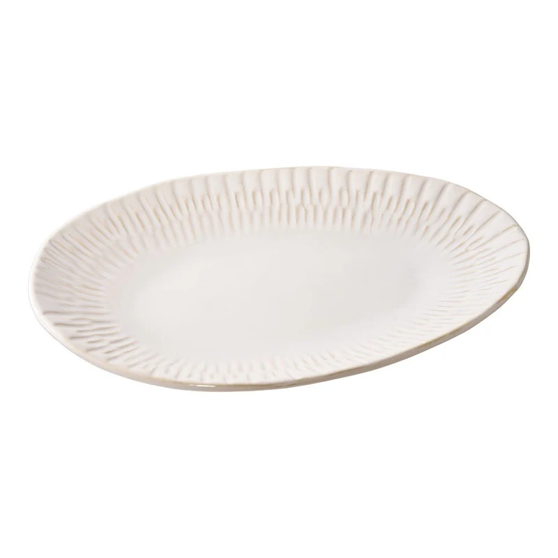 House Nordic Tablett – Weiß, Keramik, 30,5 × 20,3 × 3,8 cm