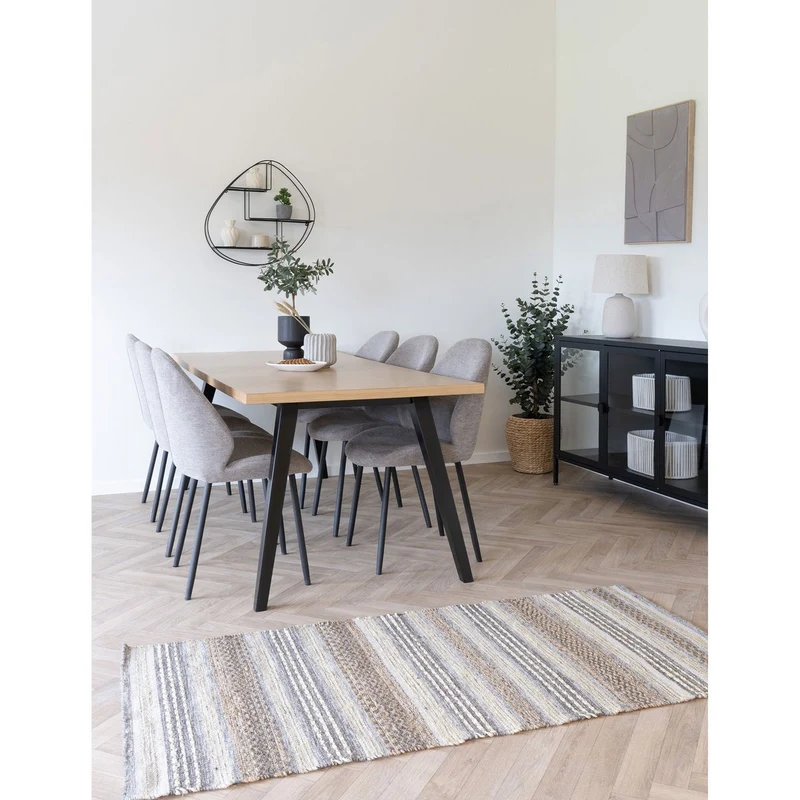 House Nordic Morena Flurläufer – Beige, 80 × 180 × 1 cm, Jute, Wolle