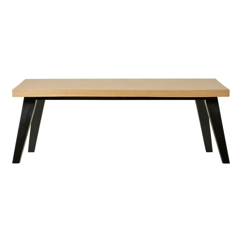 House Nordic Couchtisch Amora – Schwarz, 60 × 120 × 42 cm, Glas, Metall