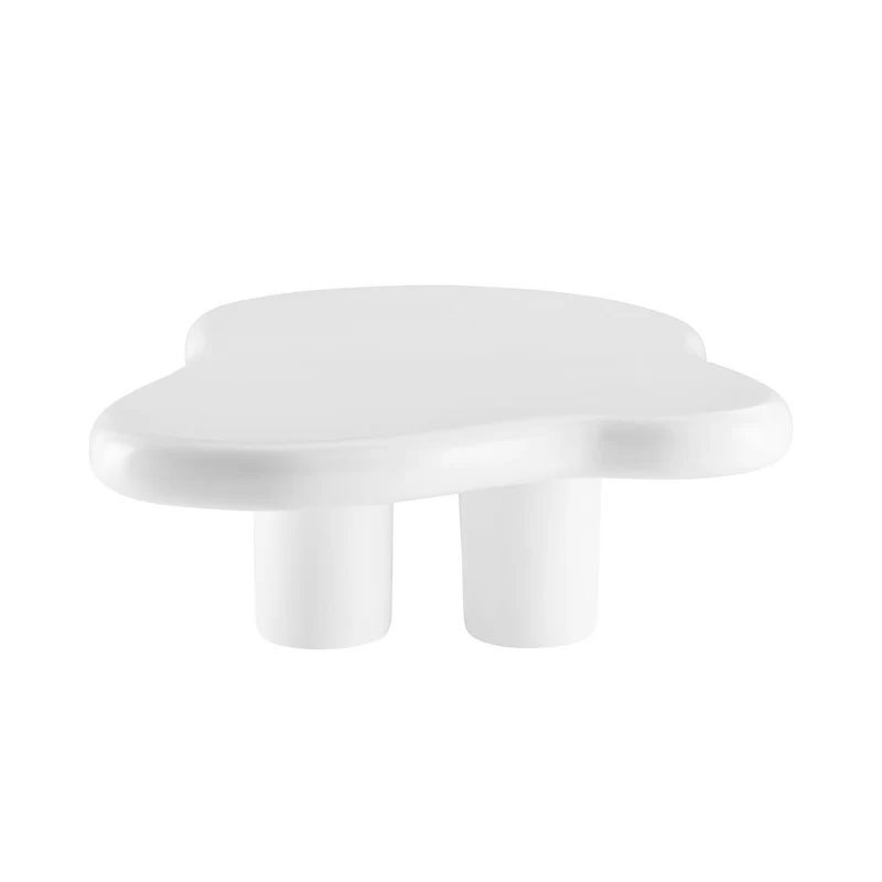 SalesFever Couchtisch Cloud – Weiß 123 × 89 cm, Fiberglas / Glasfaser