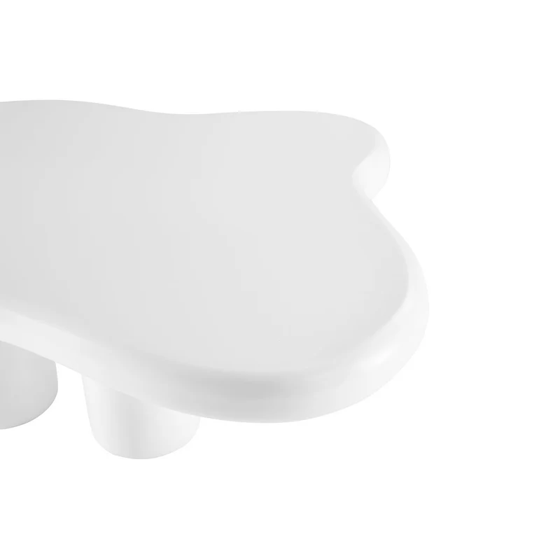 SalesFever Couchtisch Cloud – Weiß 123 × 89 cm, Fiberglas / Glasfaser
