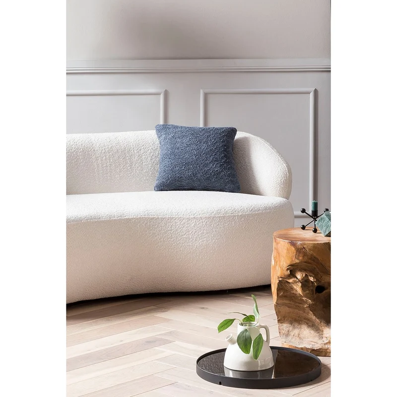 SalesFever Sofa Cocoon – 2-Sitzer Bouclé Creme, Höhe ca. 70 cm