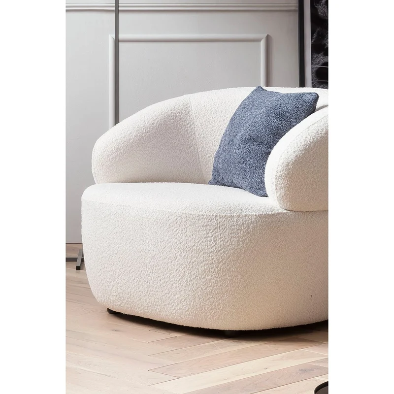 SalesFever Sessel Cocoon – Bouclé Creme, Höhe ca. 69 cm