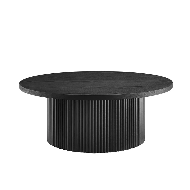 SalesFever Couchtisch Noir – Schwarz Ø 85 cm