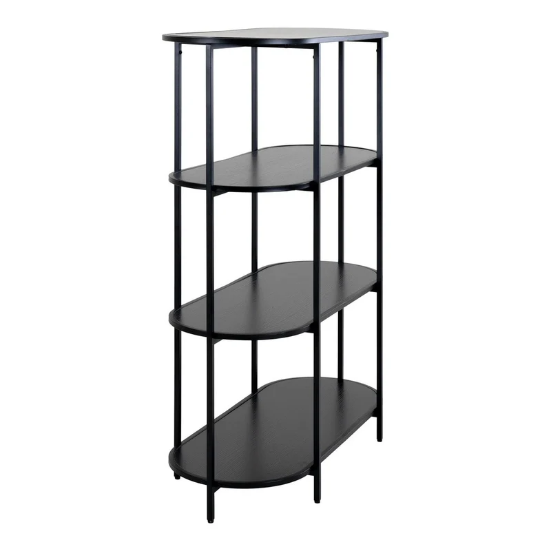 House Nordic Regal Vita – schwarzer Stahl, 85 × 36 × 111 cm