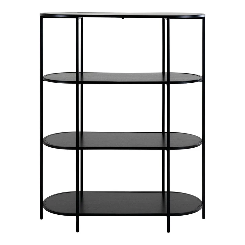 House Nordic Regal Vita – schwarzer Stahl, 85 × 36 × 111 cm