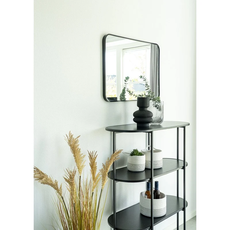 House Nordic Regal Vita – schwarzer Stahl, 85 × 36 × 111 cm