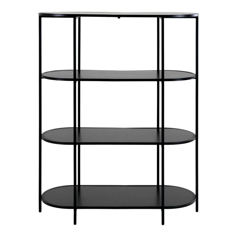 House Nordic Regal Vita – schwarzer Stahl, 85 × 36 × 111 cm