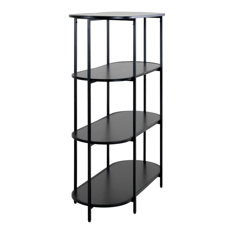 House Nordic Regal Vita – schwarzer Stahl, 85 × 36 × 111 cm