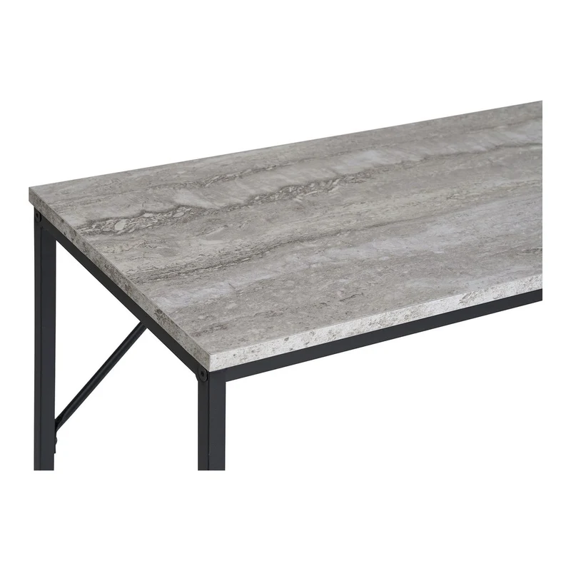 House Nordic Konsolentisch Vita – Travertin-Optik, schwarz, 110 × 26 × 80 cm