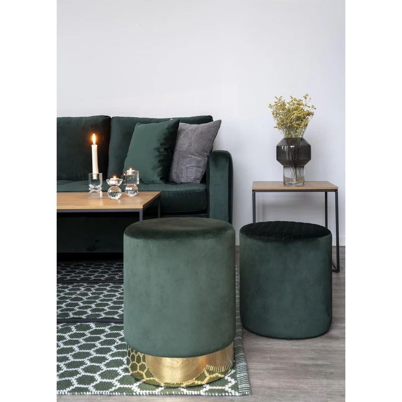 House Nordic Beistelltisch Vita – Eichenoptik, schwarz, 45 × 45 × 45 cm