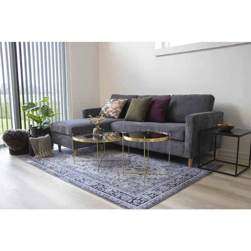 House Nordic Beistelltisch Vita – Stahl, Spanplatte, Melaminfolie, Schwarz, 45 × 45 × 45 cm