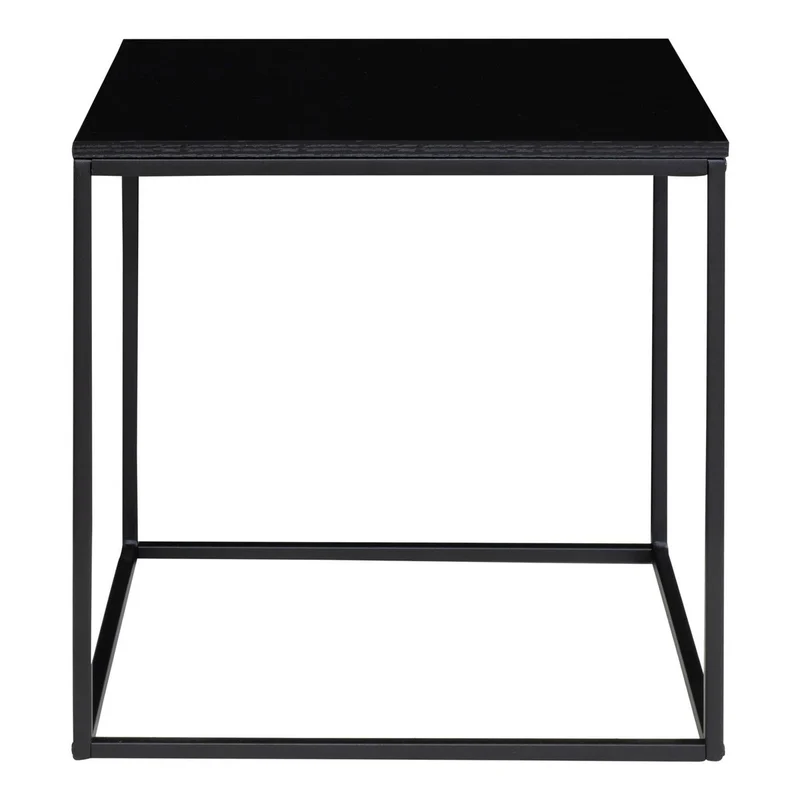 House Nordic Beistelltisch Vita – Stahl, Spanplatte, Melaminfolie, Schwarz, 45 × 45 × 45 cm