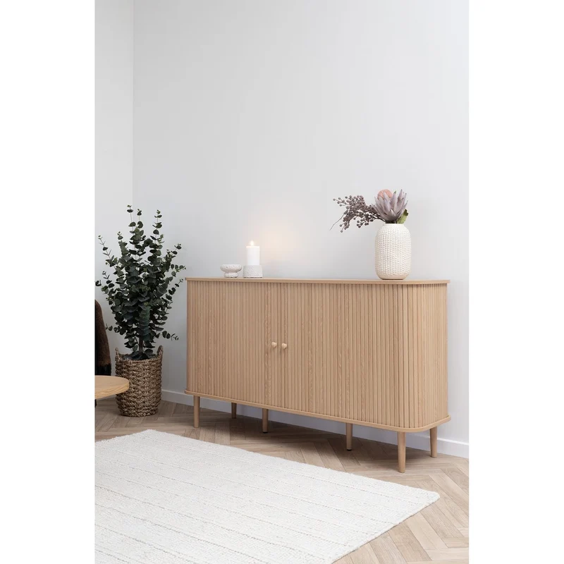 House Nordic Sideboard Nikko – Natur, MDF/Kiefer, 140 × 40 × 79 cm