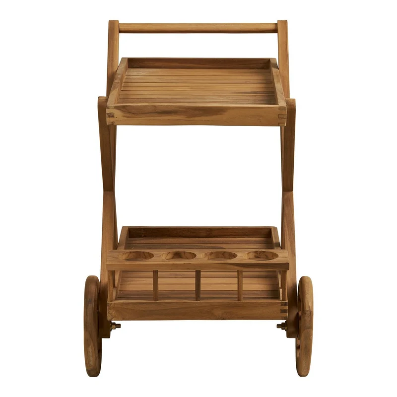 House Nordic Pasaku Teewagen – Teak, natur, 86 × 50 × 81 cm