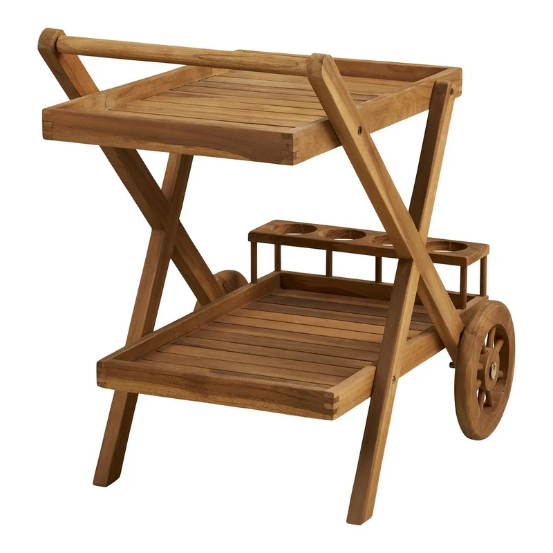 House Nordic Pasaku Teewagen – Teak, natur, 86 × 50 × 81 cm
