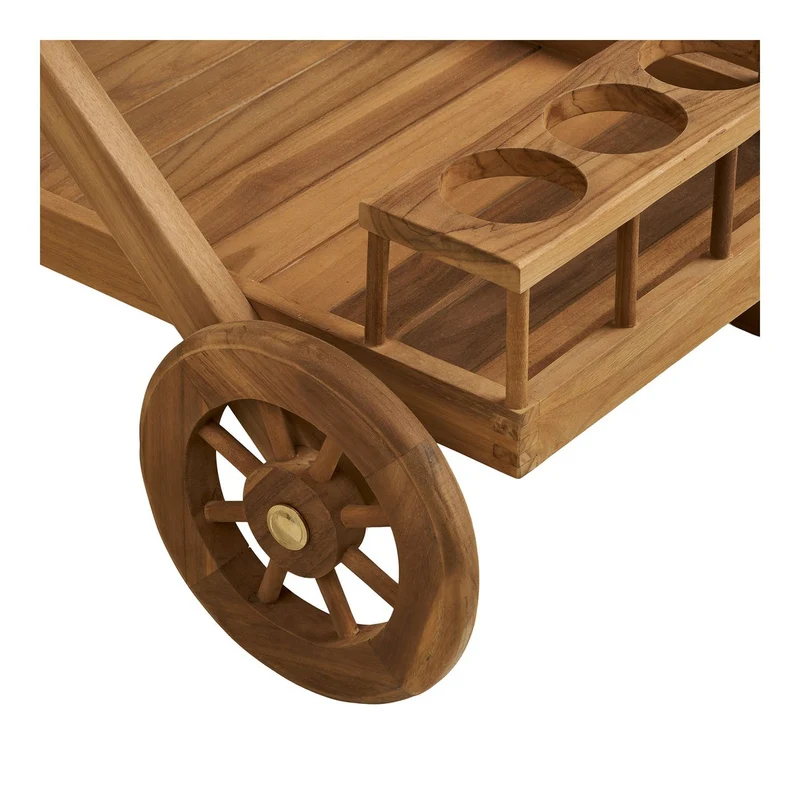House Nordic Pasaku Teewagen – Teak, natur, 86 × 50 × 81 cm