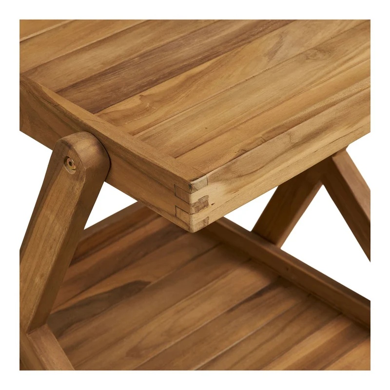 House Nordic Pasaku Teewagen – Teak, natur, 86 × 50 × 81 cm