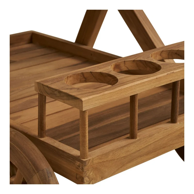 House Nordic Pasaku Teewagen – Teak, natur, 86 × 50 × 81 cm