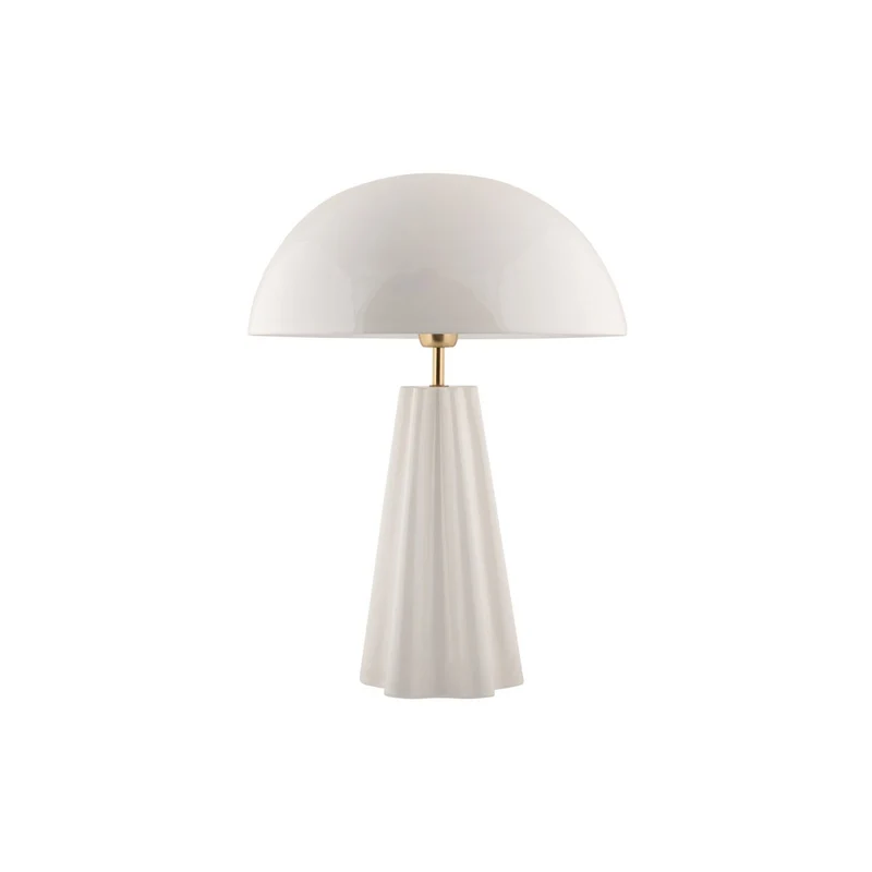 Leitmotiv Tischleuchte Amplio XL – Weiß, Eisen, Ø ca. 40 cm, Höhe ca. 55 cm