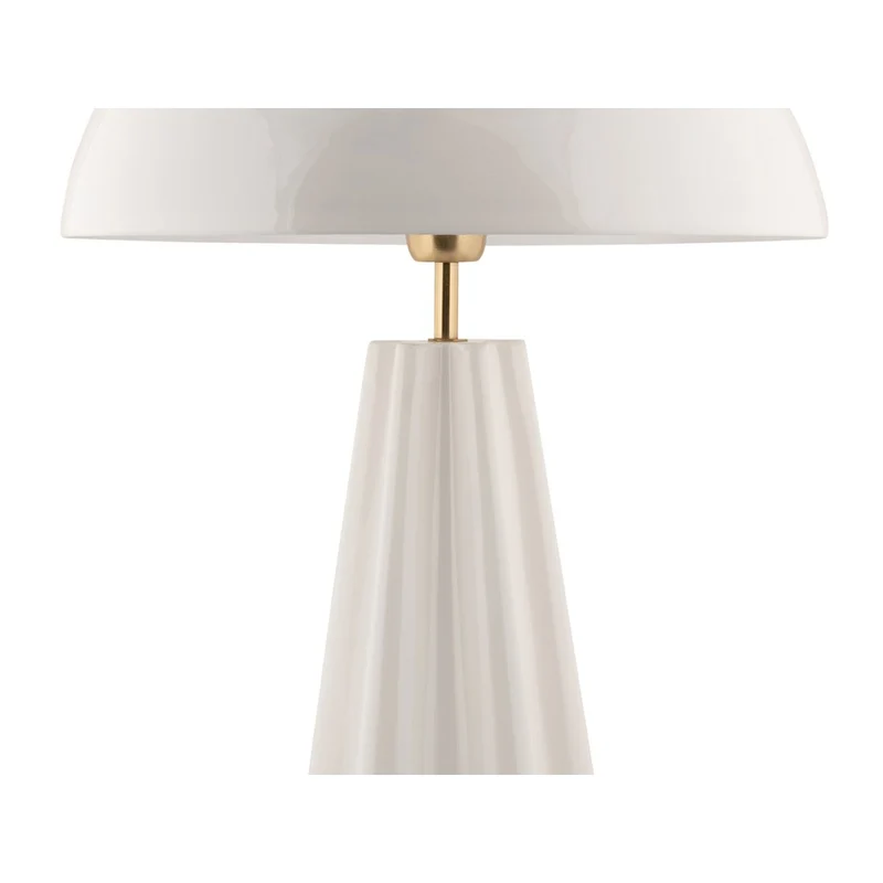 Leitmotiv Tischleuchte Amplio XL – Weiß, Eisen, Ø ca. 40 cm, Höhe ca. 55 cm
