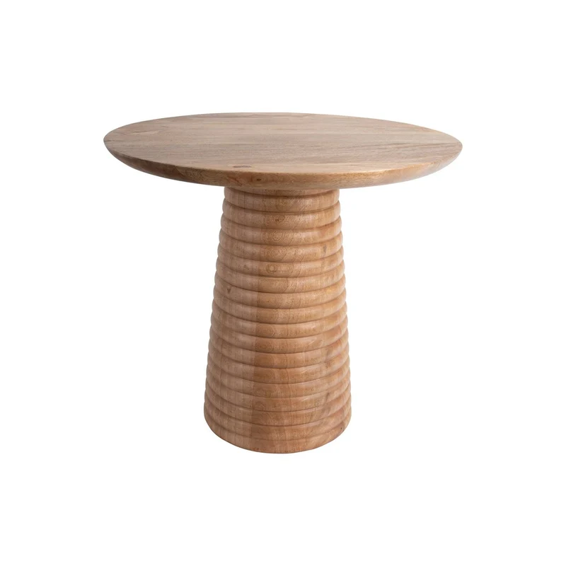 Leitmotiv Beistelltisch Force Layered Base Large – Natur, Mangoholz, Ø ca. 50 cm, Höhe ca. 35 cm
