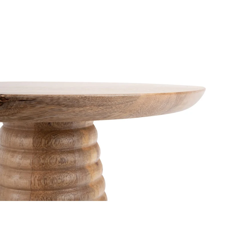 Leitmotiv Beistelltisch Force Layered Base Large – Natur, Mangoholz, Ø ca. 50 cm, Höhe ca. 35 cm