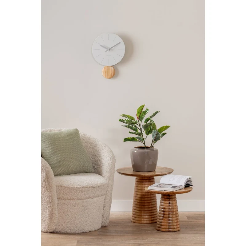 Leitmotiv Beistelltisch Force Layered Base Large – Natur, Mangoholz, Ø ca. 50 cm, Höhe ca. 35 cm