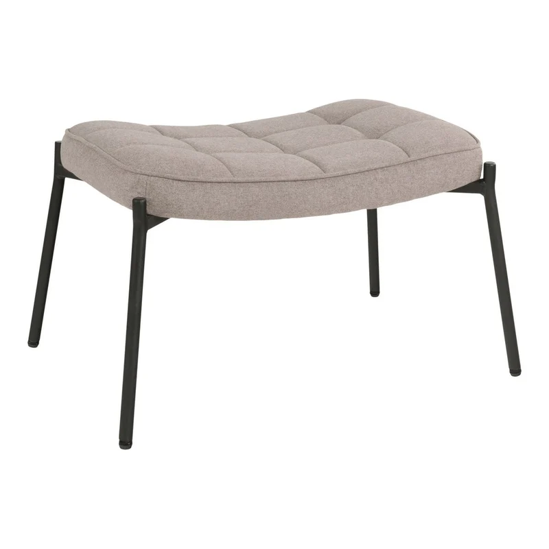 House Nordic Glasgow Fußstütze – Stein, Polyester/Kiefernholz/Stahl, 41 × 61 × 36 cm