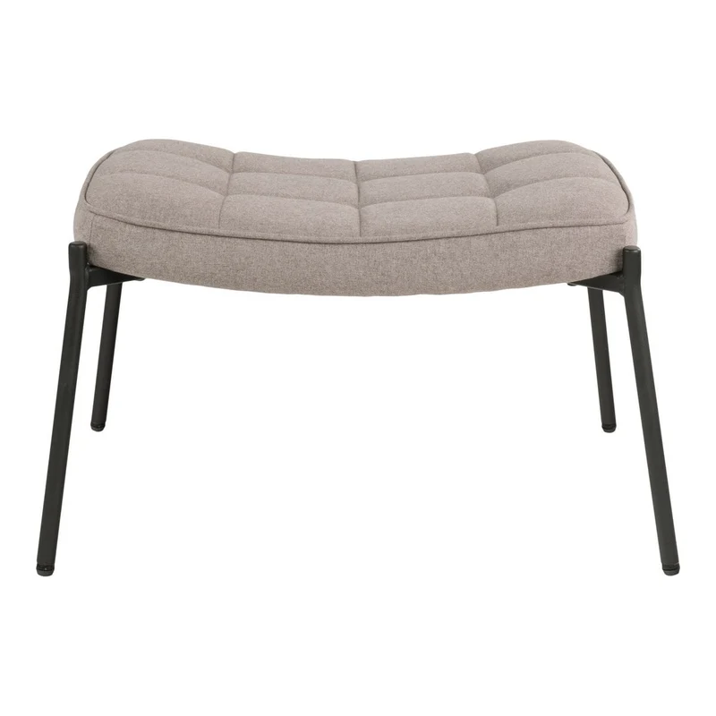 House Nordic Glasgow Fußstütze – Stein, Polyester/Kiefernholz/Stahl, 41 × 61 × 36 cm